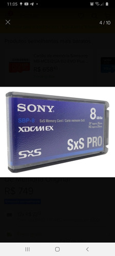 Cartão De Memória Sony Sbp-8 Gb Sxs Pro(pra Vender Rápido)