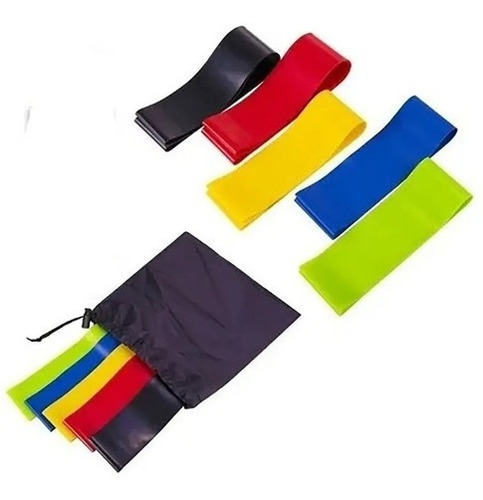 Imagem 6 de 6 de Kit 5 Mini Thera Band Banda Elástica Faixa Treino Elástico