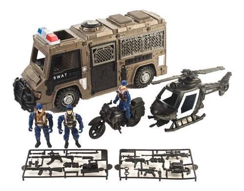 Police Force 3 Figuras Playset Policia C/accesorios 71302