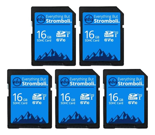 Todo Menos Stromboli Tarjeta Sd De 16gb (paquete De 5) Clase