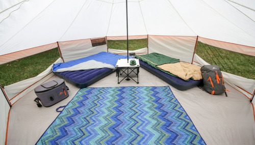 Casa Campaña Tipi 8 Personas Con Mesa, Impermeable,3 Ventana