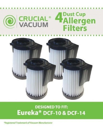 Think Crucial 4 Reemplazo Para Filtro Eureka Dcf10 Y Dcf14 C