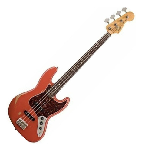 Bajo Electrico Fender Road Worn 60's Jazz Bass Cantidad De Cuerdas 4 Color Rojo Orientación De La Mano Diestro