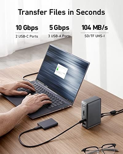 Estación De Acoplamiento Usb-c Anker 575 (13 En 1), Carga De