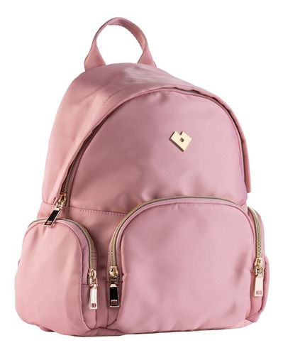Mochilas Mujer Juveniles, Backpack Tipo Bolsa Dama Luckyly Color Rosa