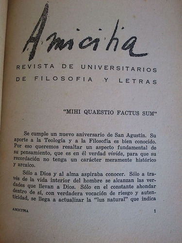 Imagen 3 de 3 de Amicitia, Número 39 (universitarios De Filosofía Y Letras)