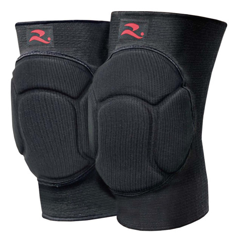 Joelheira Realtex Pro 0936 Vôlei Futsal Goleiro Handebol Cor Preto Tamanho M