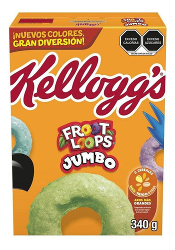 Nuevo Cereal Froot Loops Jumbo Kellogg´s 340g