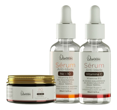 Sérum Facial Anti-manchas Trio Vitamina C-95 Kit 3 Produtos Momento De Aplicação Dia/noite Tipo De Pele Todo Tipo De Pele