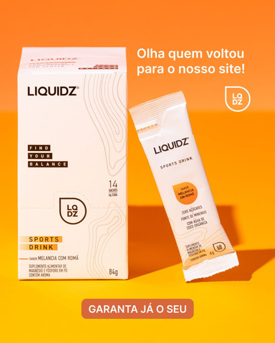 Isotônico Liquidz Sport Drink Cx 14 Doses - Melancia C/ Roma
