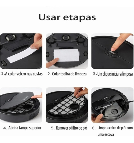 Aspirador Pó Automático Doméstico Limpeza - Imediato