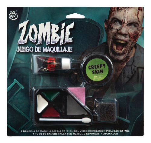 Maquillaje Para Disfraz Halloween Kit De Maquillaje Zombie
