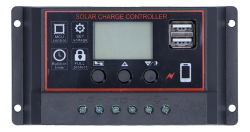 Controlador Solar Con Pantalla Lcd, Panel De Batería Intelig