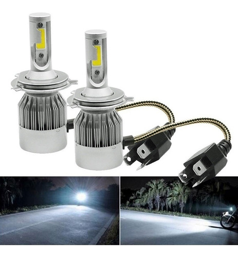 Imagen 6 de 7 de Kit Turbo De Foco Led H4 3800lm 36w Luz Blanca