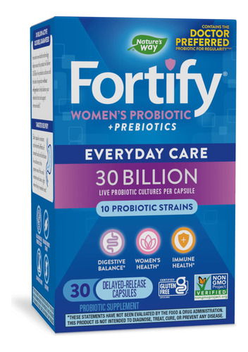Natures Way Fortify Probióticos Para Mujeres + Prebiótico.