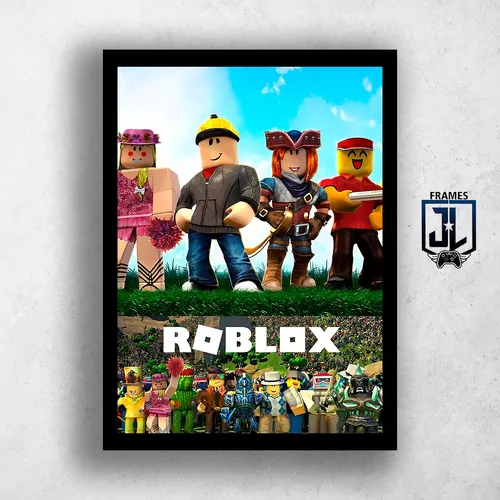 Quadro 5 Peças Capa Roblox Game Quarto Oferta Especial