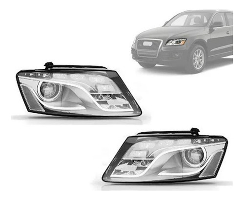 Farol Audi Q5 09 10 11 12 Elétrico Projetor Com Led Xenon