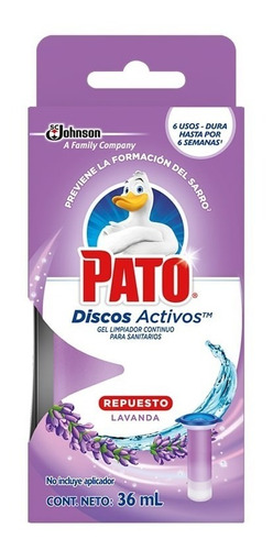 Repuesto Limpiador Discos Activos Pato Lavanda 36 Ml