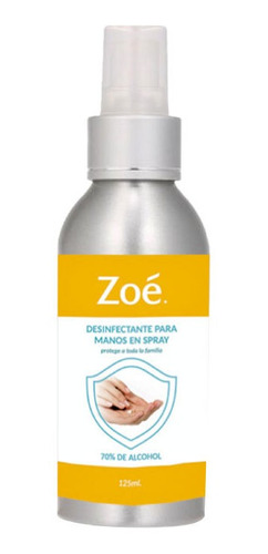 Spray Zoe 125 Ml 70%  Alcohol