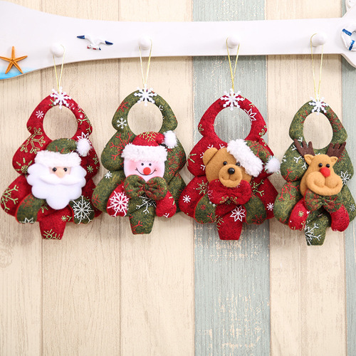 Colgante De Árbol De Navidad Con 8 Muñecos De Peluche