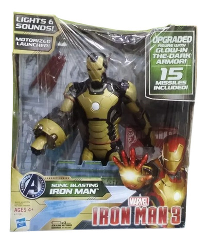 Iron Man 3 Mark 42 Hasbro Marvel Sonidos Luces 35 Cm