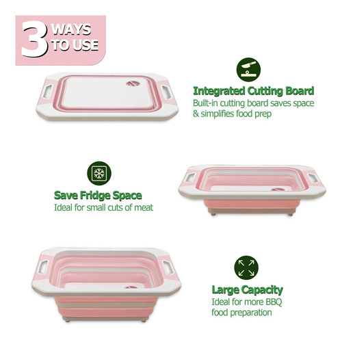 Tina Plegable Multifuncional Para Barbacoa De Acero Inoxidab