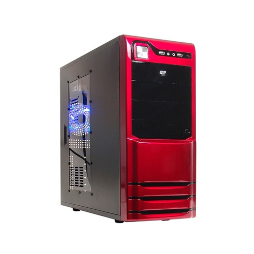 Gabinete Logisys Cs-308rd Rojo C/fuente 480w Y Fan 80mm