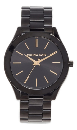 Michael Kors Womens Slim Runway Reloj Negro Mk3221