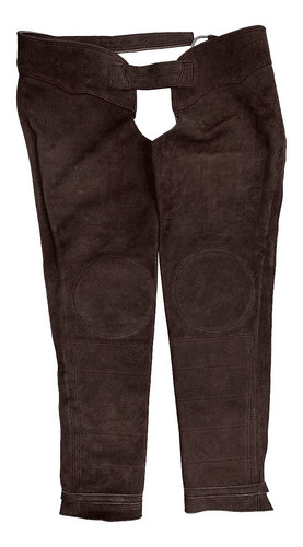 Imagem 4 de 6 de Calça Couro Nobuck Vaquejada Vaqueiro Profissional Completa