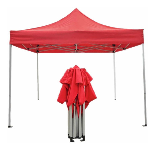 Toldo Plegable 3x3m Superior Calidad Azul Rojo Blanco