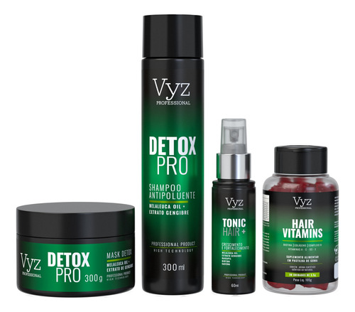 Kit Crescimento Capilar & Detox Pro Vyz Professional