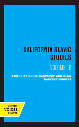 California Slavic Studies, Volume Xvi: Slavic Culture In The Middle Ages Volume 16, De Gasparov, Boris. Editorial Univ Of California Pr, Tapa Dura En Inglés