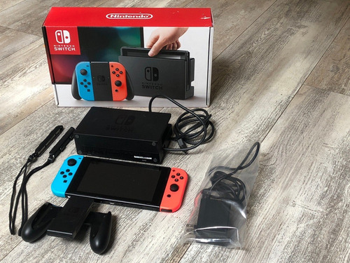 Nintendo Switch Neón 32gb Impecable, Hora De Uso