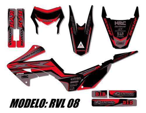 Kit Calcos Gráfica Honda Tornado 2023 - Laminadas! - Rvl 08