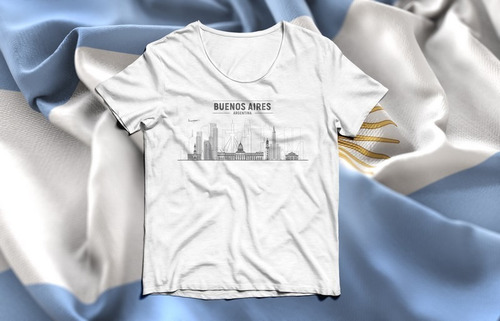 Imagen 1 de 2 de Remera Buenos Aires (dama/unisex)