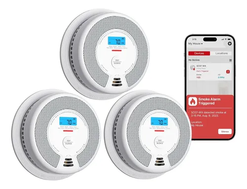 Detector De Monoxido Y Humo Interconectado Wireless Pack 3 