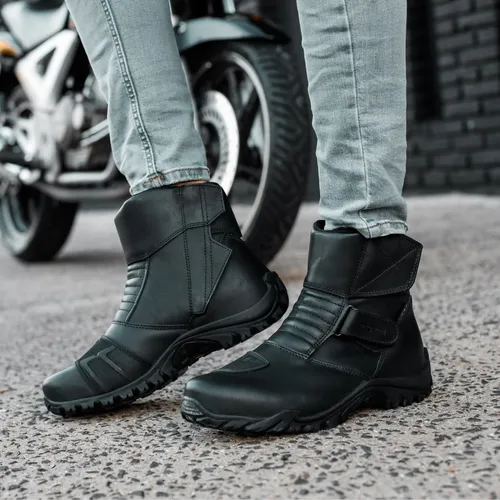 Bota Hombre Cuero Briganti Motociclista Botas Moto Hcbo00957