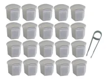Comprar Kit 20 Capas Parafusos Roda 19mm Mod. Sextavada Lisa Cromada