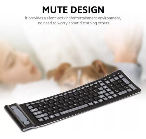 X Teclado De Computadora Inalámbrico Teclado Flexible