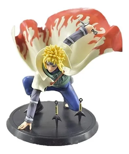 Boneco de Ação Minato Naruto modo Kyuubi - de 30cm com LED - Quarto Ho