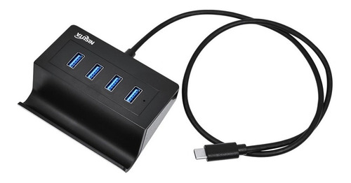 Hub Nisuta 4 Puertos Usb 3.0 Tipo C Con Soporte Ns-uh0433c