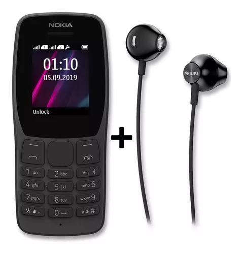 Celular Nokia 110 Dual Sim Preto, Rádio Fm, Leitor Mp3, Fone