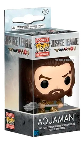 Funko Pop Llavero Aquaman Justice League Original Scarlet