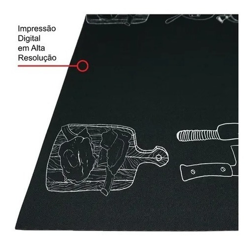 Kit Tapete Passadeira De Cozinha 250x90 + 2 Capachos 80x50