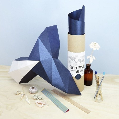 Imagen 3 de 3 de Colas De Ballenas De Papel 3d Decoración