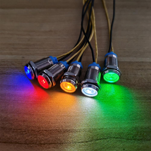 Luz Indicadora Led De Metal Gebildet 10 Mm 110v-220v Ac Red