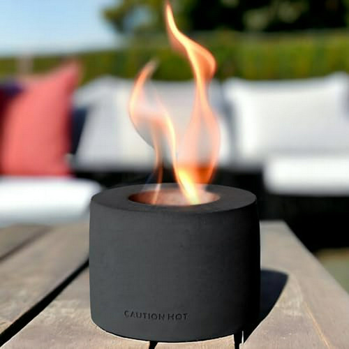 Chimenea De Mesa De Etanol Colsen En Concreto (negra)