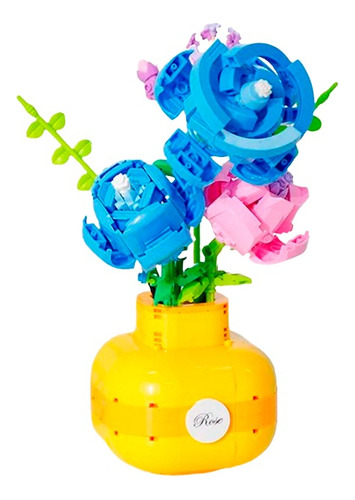 Rompecabezas 3d Florero Mini Bloques Armables Block