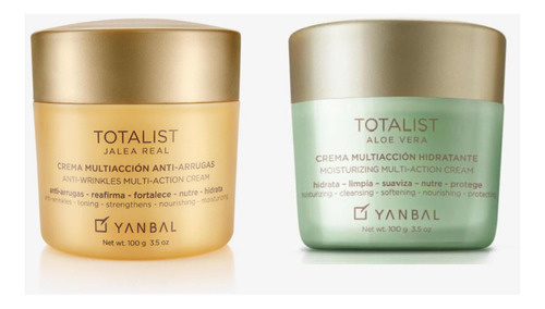 2 Crema Facial Totalist Jalea Real + Aloe Vera - Yanbal