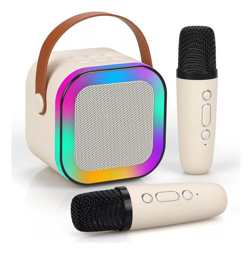 Altavoz Bluetooth Portátil Máquina Karaoke Con 2 Micrófonos